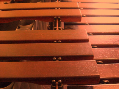 close-up of a xylophone